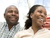 Couple on a boat