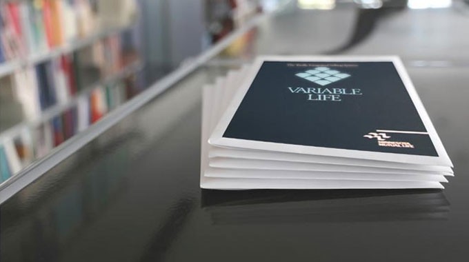 Variable Life brochures on a table