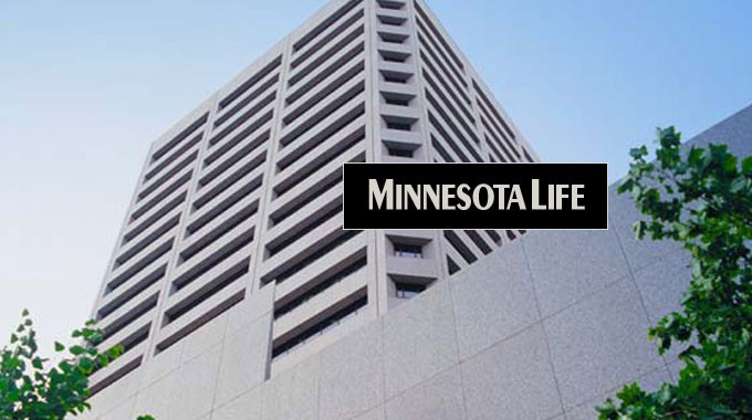 Minnesota Life logo on building background